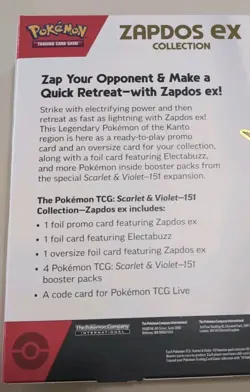 Pokemon 151 Zapdos EX Collection Box - Image 3