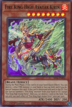 1X NM Fire King High Avatar Kirin - SR14-EN002 - Ultra Rare 1st Edition - Yugioh - Image 1