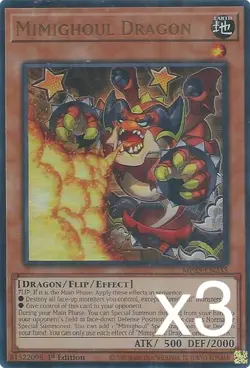 3X Yugioh Mimighoul Dragon MP25-EN235 Ultra Rare 1st Edition NM - Image 1