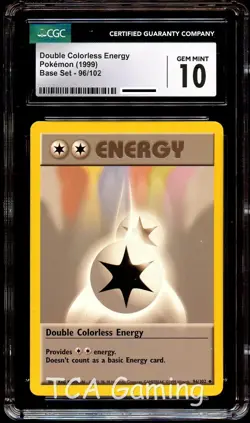 CGC 10 GEM MINT Double Colorless Energy 96/102 Base Set Pokemon Card - Image 1