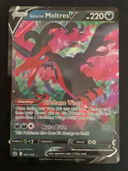 Galarian Moltres V 097/198 Chilling Reign Ultra Rare Holo Pokemon TCG Card NM - Image 1
