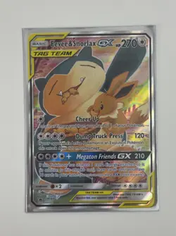 Pokemon Card EEVEE & SNORLAX GX Tag Team SM169 Black Star Promo - NM - Image 3