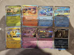 Eeveelutions Prismatic Evolutions Holo Pokemon Cards Bundle (8) - NM+ Umbreon - Image 1