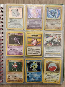 Pokemon TCG WOTC Vintage Cards in binder including holos and rares - Image 1