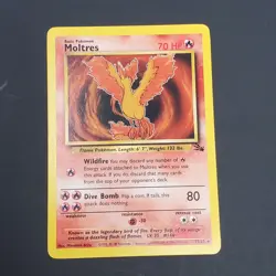 Moltres Fossil Set Pokemon Card 1999 WOTC 27/62 Non-Holo LP/NM - Image 1