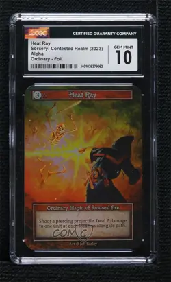 2023 Sorcery: Contested Realm - Alpha Foil Heat Ray CGC 10 Gem Mint - Image 1