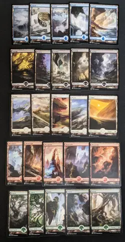 25x Battle for Zendikar FULL ART Basic Lands - MTG Magic - 1 of Each Art - Image 1