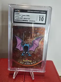 Golbat - #42 - Series 1 - Fourth Print - Silver Foil - 1999 Pokemon Topps CGC 10 - Image 1