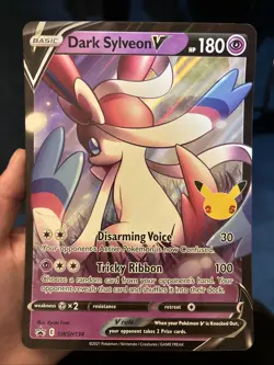 JUMBO Oversized Dark Sylveon V Promo SWSH134 Pokemon TCG Celebrations NM - Image 1