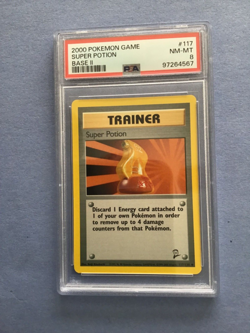 PSA 8 2000, Pokemon Game Super Potion Base II #117 - Image 1