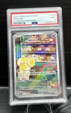 Pokemon TCG Fidough Illustration Rare Scarlet Violet SV01 English 213/198 PSA 9 - Image 1
