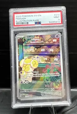 Pokemon TCG Fidough Illustration Rare Scarlet Violet SV01 English 213/198 PSA 9 - Image 3