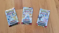 Pokemon Prismatic Evolutions Booster Pack Lot (Set of 3) Scarlet & Violet SV8.5 - Image 1