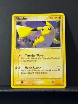Pikachu 78/110 Holon Phantoms Non-Holo Pokemon TCG - Image 1