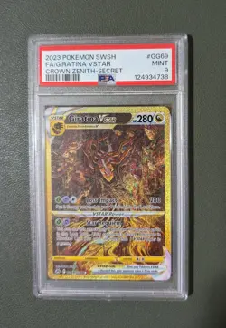2023 Pokemon SWSH Crown Zenith Giratina VSTAR Galarian Gallery #GG69/GG70 PSA 9 - Image 1