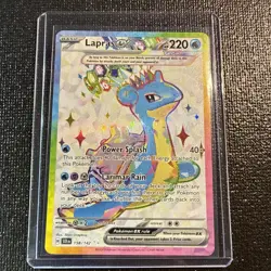Pokemon TCG Stellar Crown Lapras EX 158/142SV07 Full Art Holo Ultra Rare - Image 1