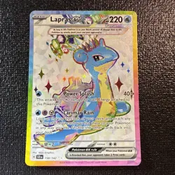 Pokemon TCG Stellar Crown Lapras EX 158/142SV07 Full Art Holo Ultra Rare - Image 2