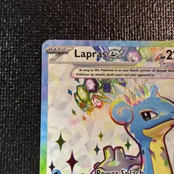 Pokemon TCG Stellar Crown Lapras EX 158/142SV07 Full Art Holo Ultra Rare - Image 3