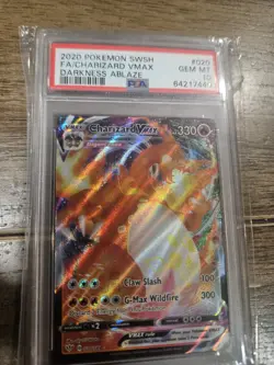 2020 Pokemon SWSH Darkness Ablaze Charizard VMAX #020 FA PSA 10 GEM MINT - Image 1