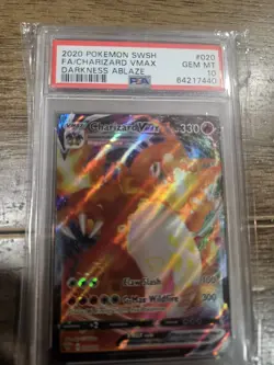 2020 Pokemon SWSH Darkness Ablaze Charizard VMAX #020 FA PSA 10 GEM MINT - Image 2