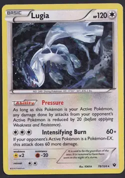 Pokemon TCG Lugia Fates Collide 78/124 Exclusive Cracked Ice Holo - Image 1