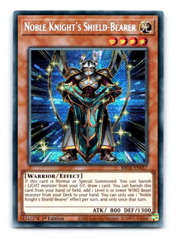 Noble Knight's Shield-Bearer - BROL-EN017 - Secret Rare - 1st Edition Yugioh - Image 1
