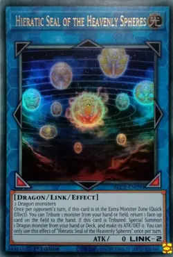 BLCR-EN090 HIERATIC SEAL OF THE HEAVENLY SPHERES ULTRA RARE 1ST ED YuGiOh CARD - Image 1