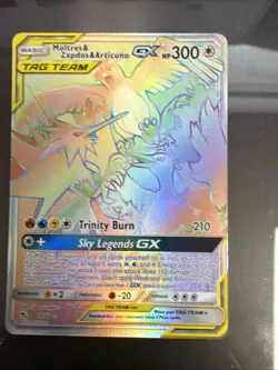 Pokemon TCG Moltres Zapdos Articuno GX Holo Card 69/68 Secret Fates - Image 1
