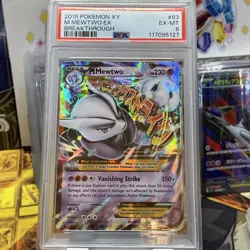 2015 POKEMON XY CARD MEWTWO EX BREAKTHOUGH #63 PSA 6 - Image 1
