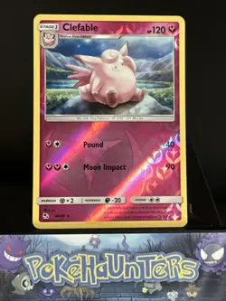Pokemon Card Clefable 40/68 Hidden Fates Reverse Holo Rare Near Mint - Image 1