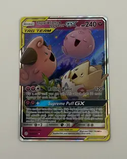 Togepi & Cleffa & Igglybuff GX 143/236 Sm-Cosmic Eclipse Holo Pokemon Card - Image 4