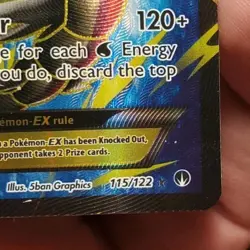 Mega M Gyarados EX Full Art Holo 115/122 XY BREAKpoint Pokemon Card LP+/NM TCG - Image 5