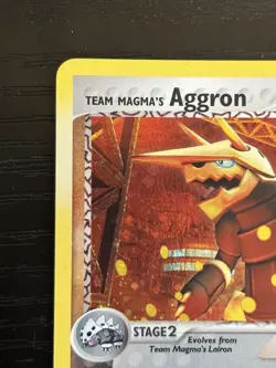 2004 Team Magma's Aggron 7/95 - EX Team Aqua Vs. Magma - Holo Pokemon Card - LP - Image 2