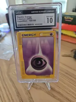 CGC 10 GEM MINT Psychic Energy 164/165 Expedition Base Set Pokemon Card - Image 1