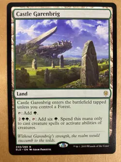 MTG 1x Castle Garenbrig # 240 Throne of Eldraine Magic the Gathering Card x1 NM - Image 1