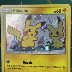 *HD SWIRL* Pikachu Promo SM162 Team Up Blister Pokemon Card Excellent Sun & Moon - Image 4