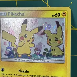 *HD SWIRL* Pikachu Promo SM162 Team Up Blister Pokemon Card Excellent Sun & Moon - Image 5