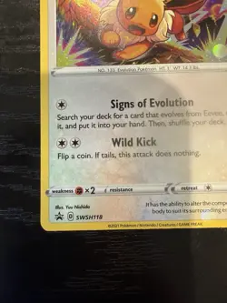 Eevee Holo Promo SWSH118 Pokemon Card LP-MP - Image 2