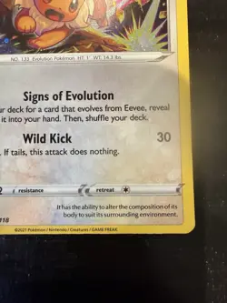 Eevee Holo Promo SWSH118 Pokemon Card LP-MP - Image 3