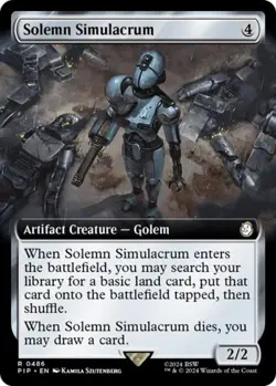 ~ Solemn Simulacrum (Extended Art) ~ NM Foil ~ Universes Beyond: Fallout ~ MTG ~ - Image 1