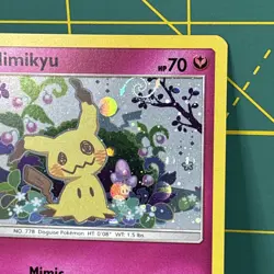 *HD Swirl* Mimikyu Promo SM163 Team Up Blister Pokemon Card Sun & Moon - Image 3