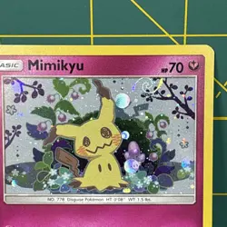 *HD Swirl* Mimikyu Promo SM163 Team Up Blister Pokemon Card Sun & Moon - Image 4