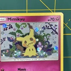 *HD Swirl* Mimikyu Promo SM163 Team Up Blister Pokemon Card Sun & Moon - Image 5
