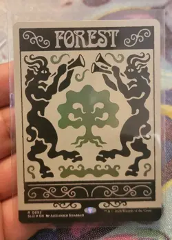 MTG Secret Lair Forest #892 0892 SLD0892 Bonus Card Foil - Image 1