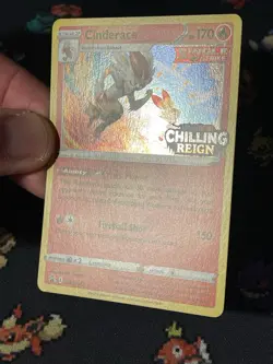 Pokemon Cards Cinderace SWSH112 Holo Promo Chilling Reign STAMPED - (NM) - Image 3