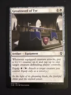 1x Greatsword of Tyr (22) Commander Legends Battle for Baldur's Gate LP MTG - Image 1