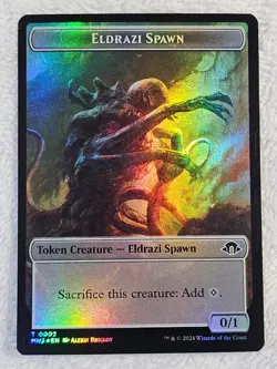 MTG Eldrazi Spawn Moonfolk FOIL Double-Sided Token Modern Horizons 3 NM - Image 3