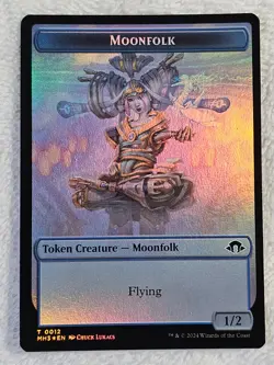 MTG Eldrazi Spawn Moonfolk FOIL Double-Sided Token Modern Horizons 3 NM - Image 4