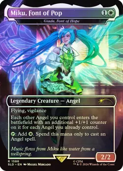 MTG FOIL Giada, Font of Hope Miku Font of Pop Hatsune Miku Secret Lair - Image 1