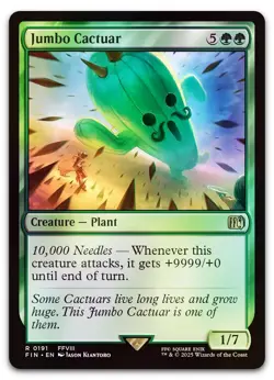 Jumbo Cactuar #191 (Foil) (NM) Final Fantasy FIN Magic MTG - Image 1